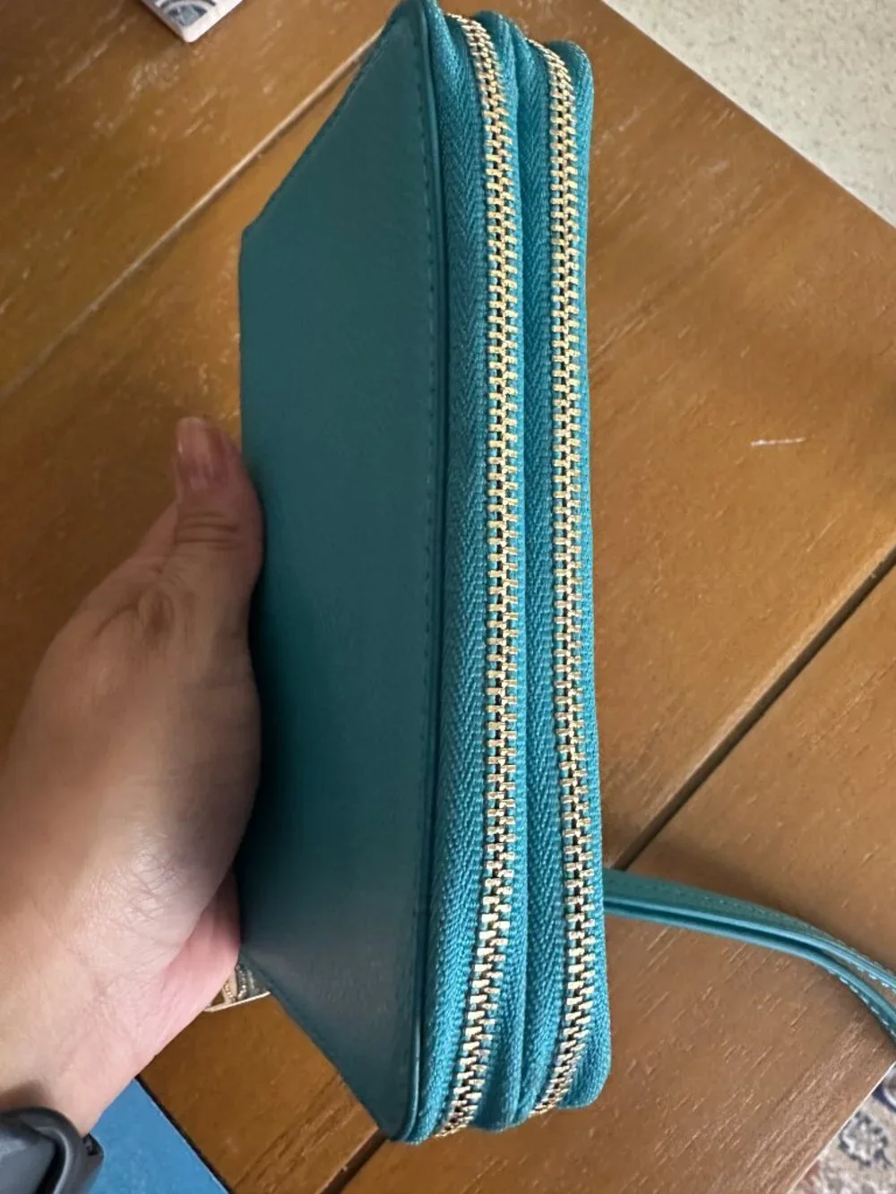 Coach turquoise leather